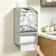 thumbnail image 3 of Bag Holder for Grocery Bags - Large Wall Mount Grocery Bag Holder with Dispenser for Kitchen, Oxford Cloth 2-in-1 Space-saving Bags Organizer, Black, 3 of 6