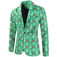 thumbnail image 1 of Traje casual de otoño e invierno nuevo para hombre, traje estampado navideño de moda, abrigo para hombre, 1 of 6