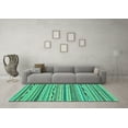 thumbnail image 3 of Ahgly Company Indoor Rectangle Abstract Turquoise Blue Modern Area Rugs, 2' x 3', 3 of 4