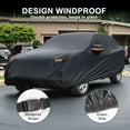 thumbnail image 4 of Unique Bargains Car Cover 210D-PU Oxford Outdoor Full Car Cover All Weather Waterproof Windproof Sun Protection with Driver Door Zipper Black for Subaru Outback, 4 of 7