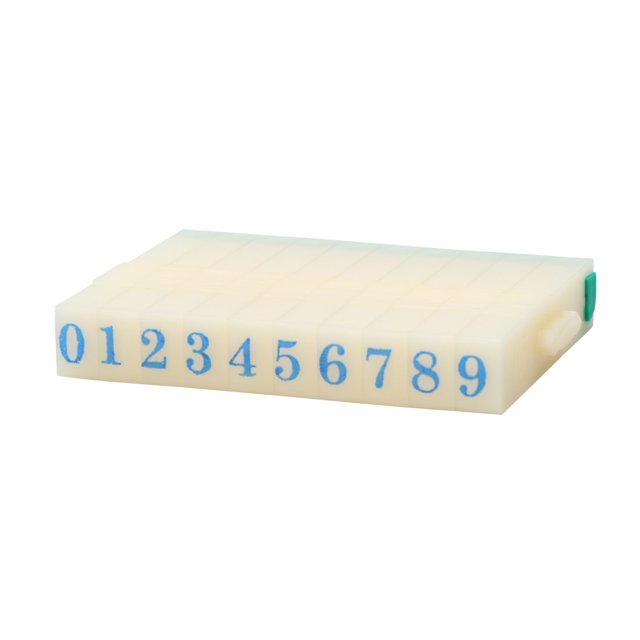 Unique Bargains 8mm Width Plastic Rubber 0-9 Digits Detachable Arabic Numerals Stamp