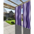 thumbnail image 3 of nqOlkjepod Outdoor Curtains for Patio Waterproof, Purple Ombre Outdoor Privacy Panels Grommet, Abstract Art Moire Ocean Waves Blackout Outside Curtains for Porch/Cabana/Pergola 54"x108", 2 Panels, 3 of 8
