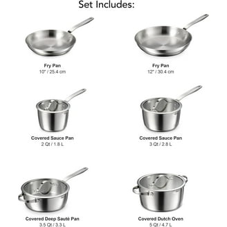 Ninja EverClad Stainless Steel Cookware 12 Piece Pots & Pans Set