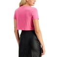 thumbnail image 2 of Bar III Boxy Cropped Crewneck (Rose), Rose, Très Petit, 2 of 3