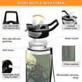 thumbnail image 4 of 32oz Transparent Sports Water Bottle with Straw for Kids Adults Outdoor School Gym Fitness Old Willow Tree, 4 of 7
