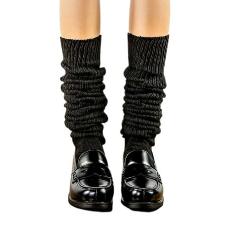 

ZUARFY Women Winter Ribbed Knit Slouch Top Thigh High Stockings Japanese Style Lolita Student Uniform Loose Over Knee Boot Socks Leg Warmers