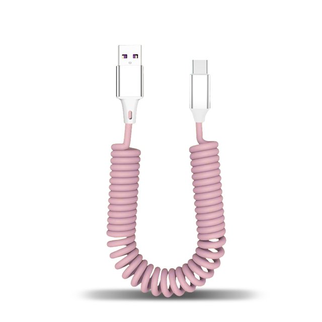 Methold Cable de carga Cable de de teléfono móvil retráctil Teléfono inteligente Viaje Cable de datos de plástico de cobre reemplazable Electrónica No.06