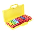 8 Note Colorful Resonator Bells with Case Removable Plates Plastic Case