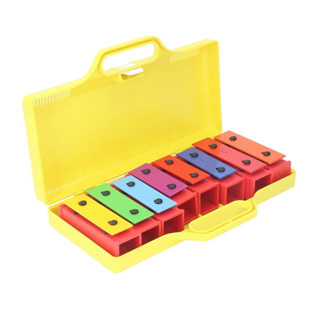 8 Note Colorful Resonator Bells with Case, Removable Plate Colorful Resonator Bells with Case Early Education Aluminium Plate for Kindergartens for Adults