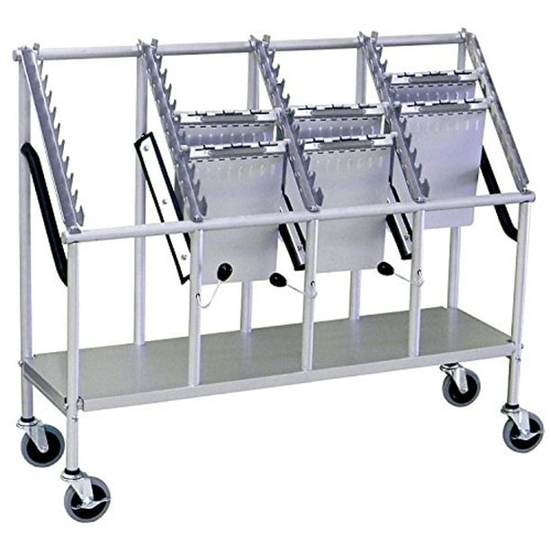 Omnimed 4 Tier Wheeled Chart Carrier File Cart Walmart Com Walmart Com