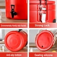 thumbnail image 3 of Insulated Beverage Dispenser 2.6 Gallon Stainless Steel Hot Cold Drink Cooler with Faucet for Parties Camping Office Red, 3 of 8