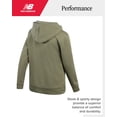 thumbnail image 4 of Sudadera con capucha New Balance de forro polar de algodón suave para niños Olive 8, 4 of 6