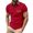 A-Red318, variant on Mens Polo Shirts Plaid Trim Collar Pocket Zip Placket Shirts Mens Weekend Travel Casual Tops