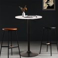 thumbnail image 4 of Table de Bar/pub Générique à Hauteur Réglable avec Base Circulaire, Blanc, 4 of 4