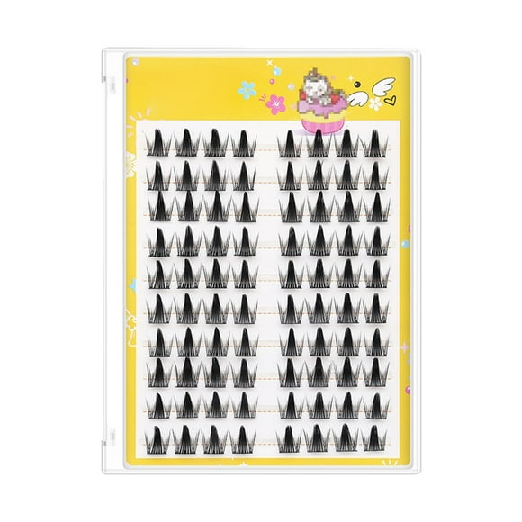 KBANNICAL False Eyelashes 10pcs Hard Big Flower Curl Glue Self Eyelashes Velour Lashes Effortless Eyelash Lift And Tint Wispy Lashes Eyelashes Dramatic Lashes Small False Eyelashes