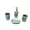 Gray, variant on Empire Home 4-Piece Bathroom Accessory Ceramic Set - Writings
