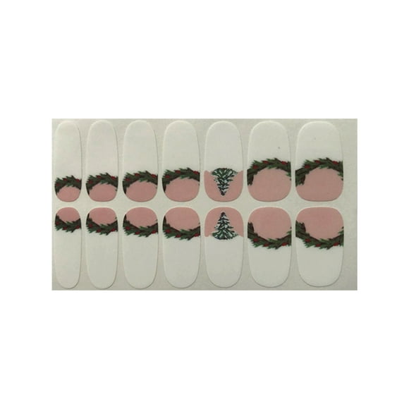14 Sheets Christmas Full Wraps Nail Polish Sticker Glitter Manicure Kits for Nail Design
