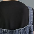 thumbnail image 6 of asdoklhq Jumper Dress for Womens Dress Women's Suspender Long Skirt Loose and Slim Denim Strap Skirt Large Hem Dress Sleeveless Square Neck Calf Dress Blue XL, 6 of 9