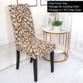 thumbnail image 2 of Unique Bargains Stretch Dining Room Chair Seat Cover Champagne and Coffee, 2 of 8