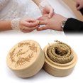thumbnail image 3 of pitrice Rustic Wedding Wood Ring Holder Wedding Ring Bearer Box Engagement Engraving Wooden Rings Box, 3 of 6