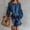 Dark Blue plus size 2 piece outfits a1, variant on Cagogo Women's Plus Size 2 Piece Outfits Round Neck Puff Sleeve Blouse Crop Top Elastic Waisted Shorts Casual Set Loose Solid Boho Vacation Travel Clothes, Dark Blue 2XL