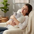thumbnail image 3 of Crouching Cat Plush – Soft Ginger Cat Stuffed Animal with High-Elastic PP Cotton – Kawaii Cat Pillow for Relaxation, Nap, Home Decor – Gray, 3 of 5