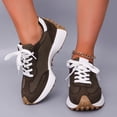 thumbnail image 2 of Rokment Women Retro Color Block Running Trainners Skate Shoes Comfortable Suede Platform Non Slip Jogging Walking Tennis Sneakers for School Streetwear Casual, 2 of 9