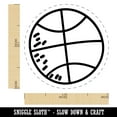thumbnail image 2 of Basketball Doodle Self-Inking Rubber Stamp Ink Stamper - Brown Ink - Medium 1 Inch, 2 of 7
