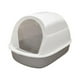 thumbnail image 3 of Caja de arena para gatos con tapa y capucha, suministros para mascotas, inodoro, arenero para gatos, arena para mascotas gris, 3 of 9