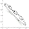 thumbnail image 2 of SS White Ice .02ct. Diamond Twist Bangle Bracelet Inch "Bracelets, 2 of 5