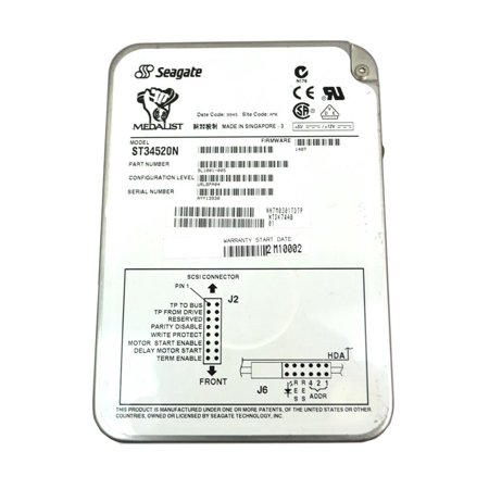 Wide Ultra2 Scsi Drive 9L1001-005 ST34520N Genuine Seagate Medalist 4.5GB 3.5