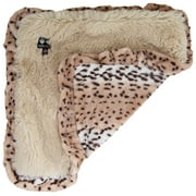 Angle View: Bessie and Barnie Aspen Snow Leopard / Blondie Luxury Ultra Plush Faux Fur Pet/ Dog Reversible Blanket (Multiple Sizes)