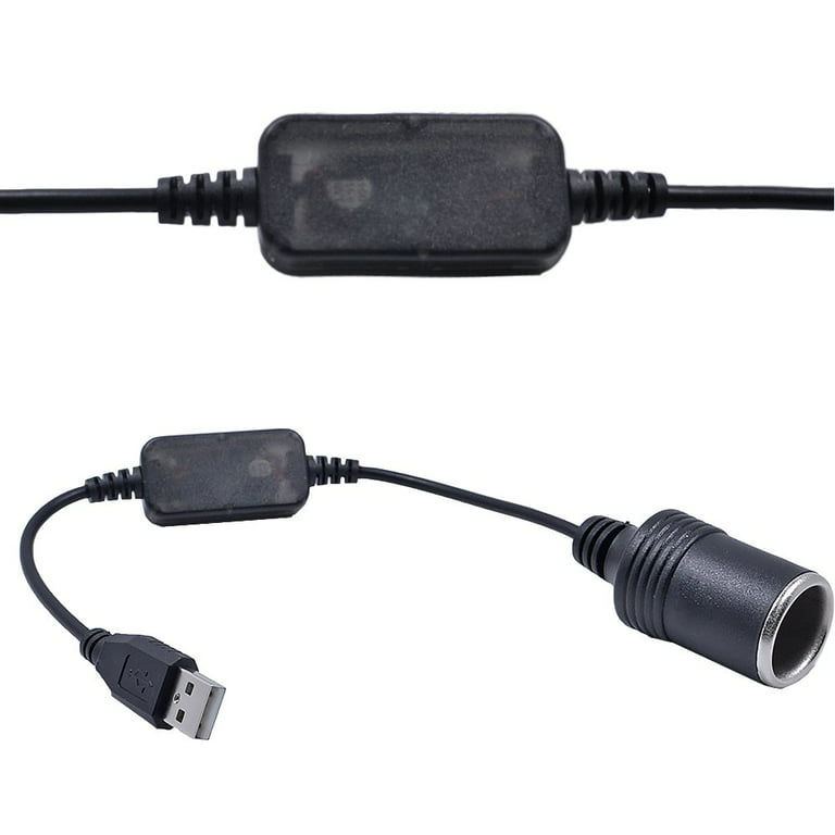 USB A Male to 12V adapter Car Cigarette Lighter Socket Female Converter usb  to 12v adapter 