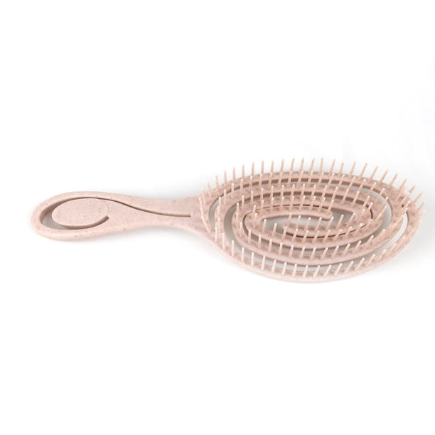 Dientes finos PP Peine Scalp Masaje enderezamiento Masajeador Masajeador Profesional Barberos Salón Portátil Travel Travel Tools Khaki Inevent CE001318-02