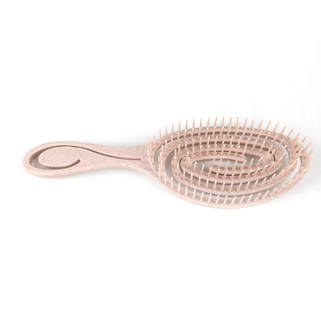 Dientes finos PP Peine Scalp Masaje enderezamiento Masajeador Masajeador Profesional Barberos Salón Portátil Travel Travel Tools Khaki Inevent CE001318-02