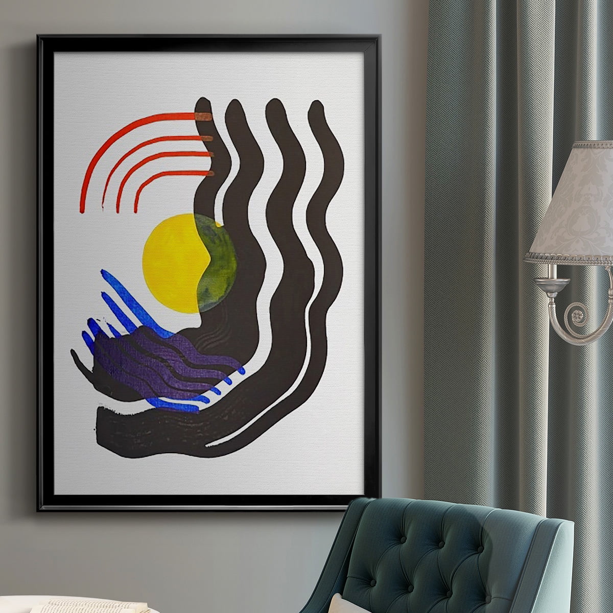 Shifting III Premium Framed Print, in Gold, Black, or Silver - Ready to Hang