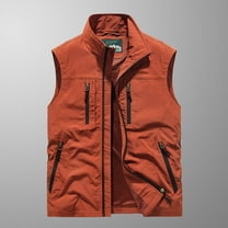 Mens Fishing Vest Big & Tall M-6XL Plus Size Zip-Up Casual Sleeveless Cargo Jackets Quick-Drying Pockets Hiking Hunting Work Outerwear Vests