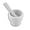 White, variant on Plastic Mortar And Pestle Set - Manual Spice Grinder, Granite Simulation Bowl - Kitchen Kit (Wood Grain Color)