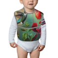 thumbnail image 6 of Hirioo Hummingbird Floral Paradise for Baby Waterproof Pocket Bib Adjustable Closed for Babies Toddlers with Large Pocket 6-24Months, 6 of 8
