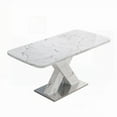 thumbnail image 4 of Stretchable MDF & Metal Square Dining Table, High Quality & 220 lbs Load Bearing, 4 of 15
