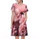 thumbnail image 1 of Fotbe Delicate Pink Carnations Vestido Largo de Moda para Mujer, Vestido Tipo Camiseta con Manga Corta y Estilo Casual a Rayas y Bloques de Color, 1 of 6