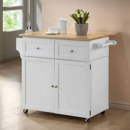 coaster two-toned kitchen cart - walmart coaster two-toned kitchen cart - walmart
