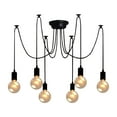 thumbnail image 5 of Bella Depot  Modern Industrial Edison Lighting Adjustable Spider Light Cluster Chandelier. 6 Light, 5 of 5