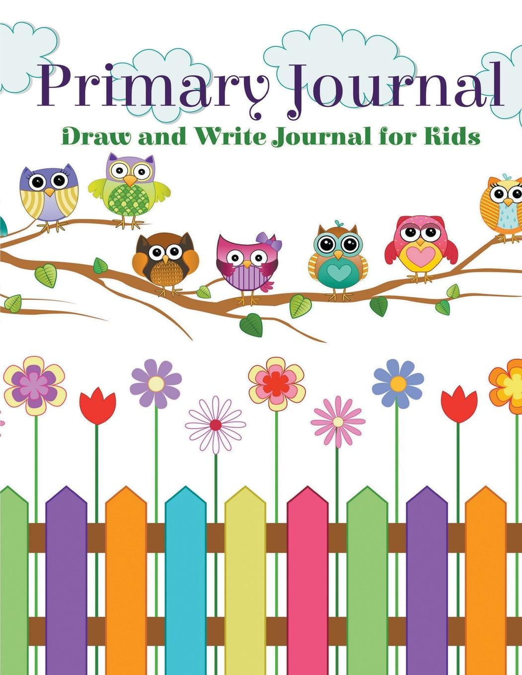 Primary Journal Draw and Write Journal for Kids Cute Rainbow Owl
