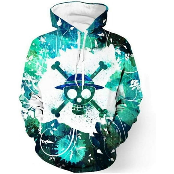 Pour Cosplay Sweat à Capuche Anime 3D Monkey D Luffy Halloween Unisexe Adulte Manga Merch avec Poches Kangourou Moyen