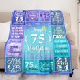 thumbnail image 2 of Happy 75th Birthday Gifts for Women, 75 Year Old Birthday Gifts for Women Turning 75, 75th Birthday Decorations Idea, Female 75th Birthday Gifts for Her, 75th Birthday Blanket Gifts 60”X50”, 2 of 6