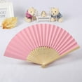 thumbnail image 7 of Chinese Style Blank Folding Hand Held Bamboo Paper Pocket Fan DIY Craft Gift, 7 of 7