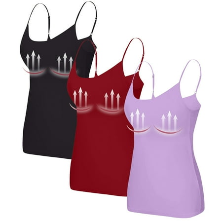 Alitao Camisole Tops Workout Tops Women s Summer Tops 2025 Tank Top Yoga Gym Sleeveless Camisole Plus Size Underwear With Chest Pad S 6XL Cotton Shirts Summer Tops Purple 5XL