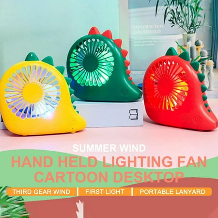 

Zedker Cute Dinosaur Cartoon Holding Light Hanging Neck Usb Small Fan Desktop Mini Fan Warehouse On Sale Clearance