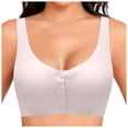 thumbnail image 2 of Gyexs Comfort Adjustable Wireless Seamless Bra For Women Supportive Everyday T-Shirt Underwear Bras for Older Women, Beige, Size XXL, 2 of 6